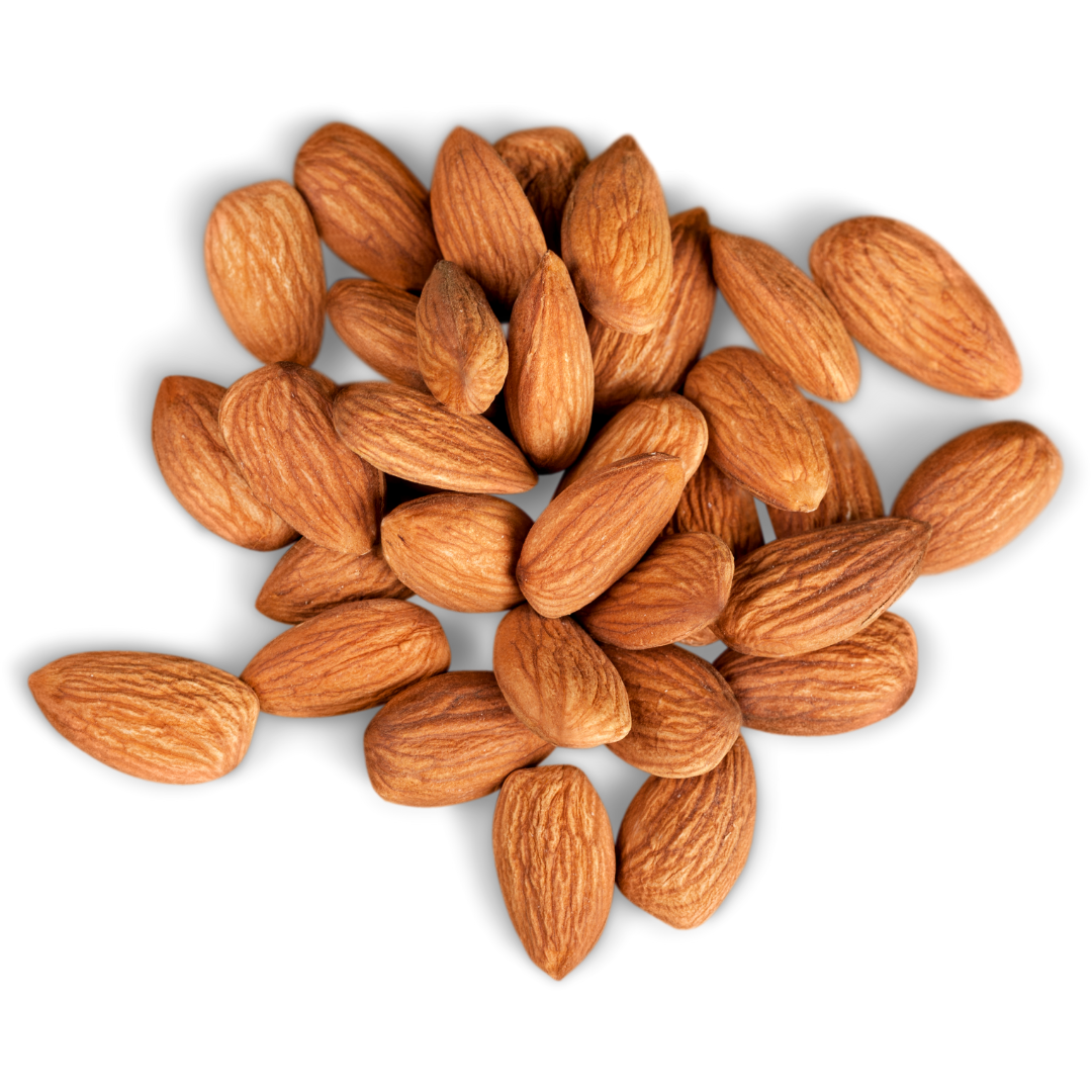 Amandelen bruin noten notenmix nuts almonds rauw ongebrand ongezouten ongebrand rauw raw puur