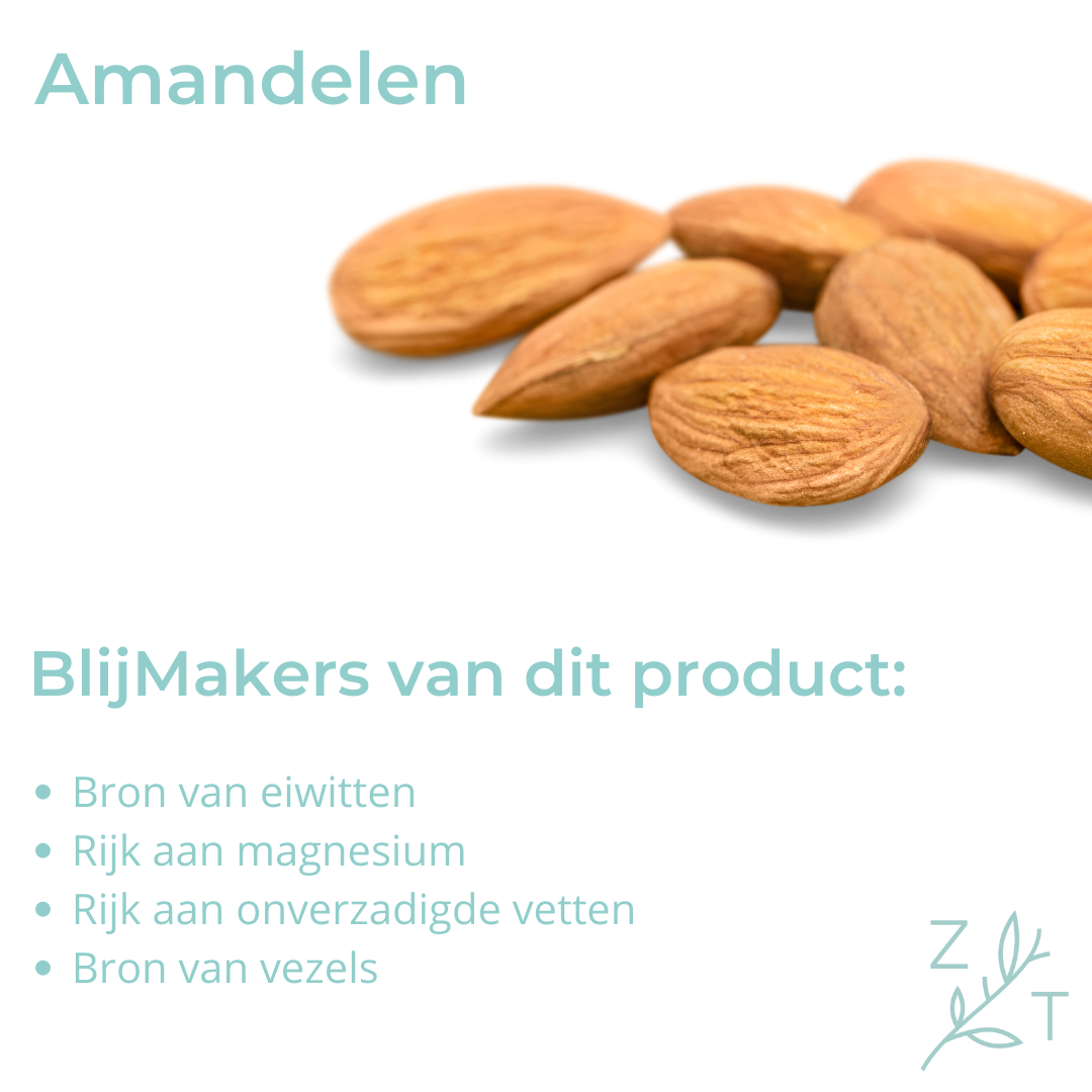 Amandelen bruin noten notenmix nuts almonds rauw ongebrand ongezouten ongebrand rauw raw puur.