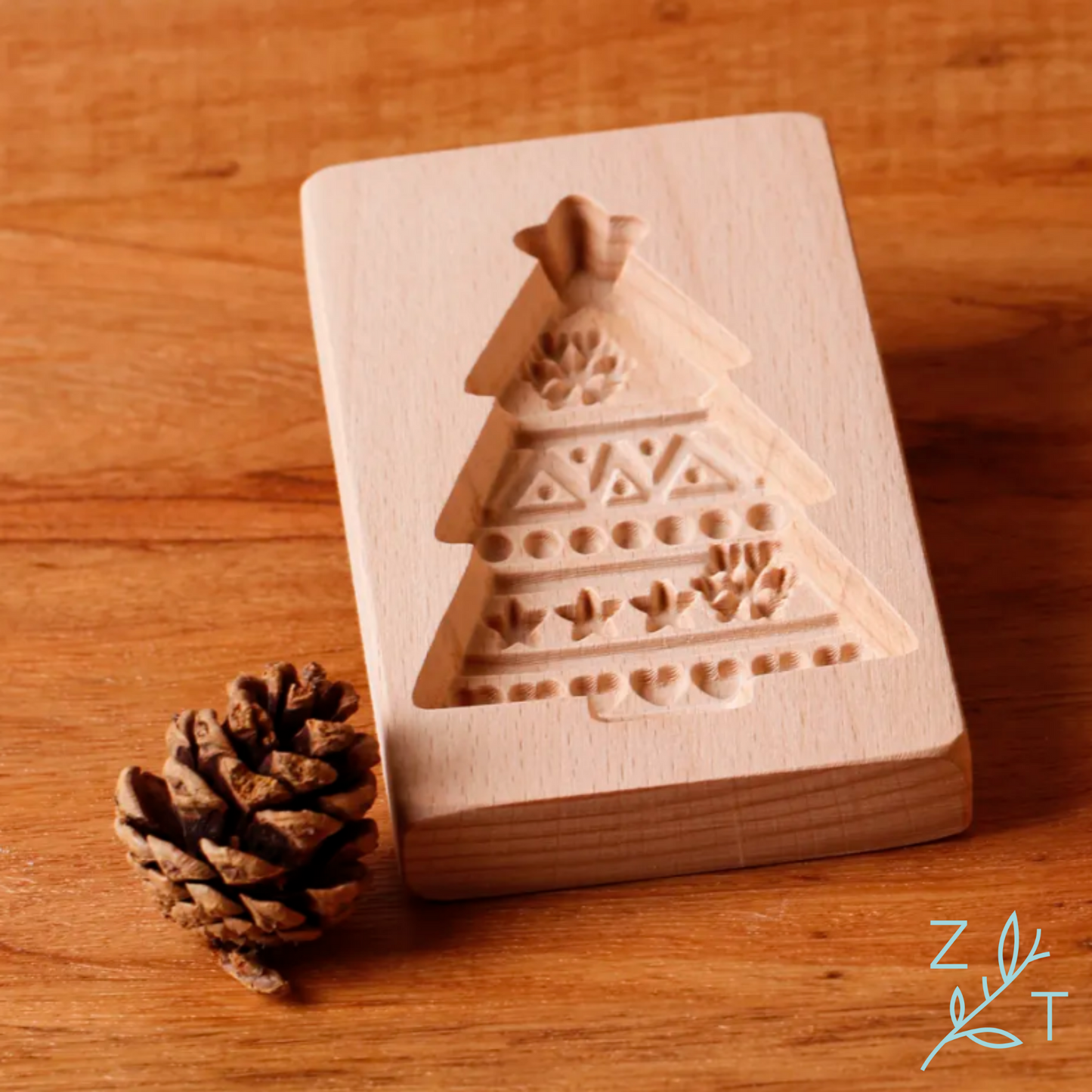 Speculaasplank - kerstboom
