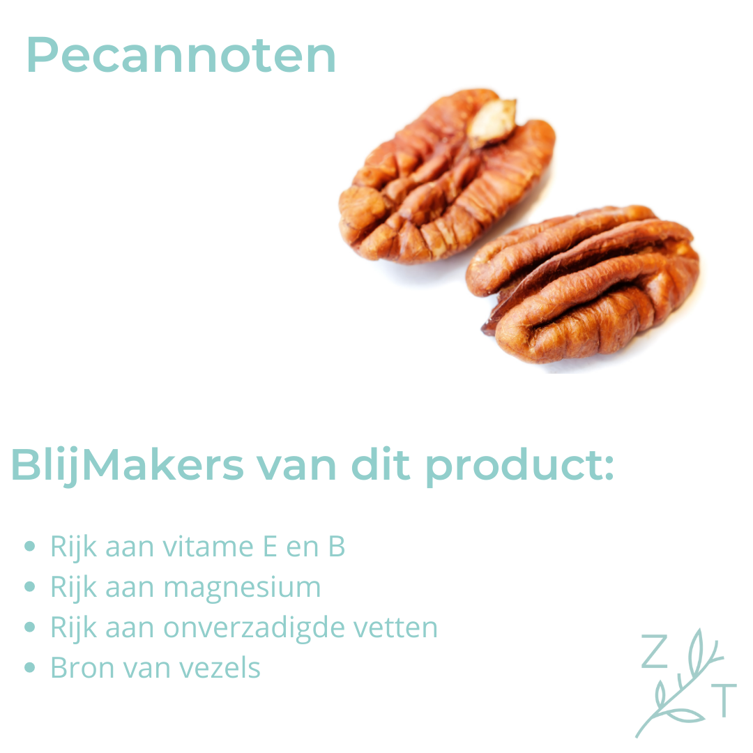Pecannoten noten notenmix rauw raw ongebrand ongezouten puur.