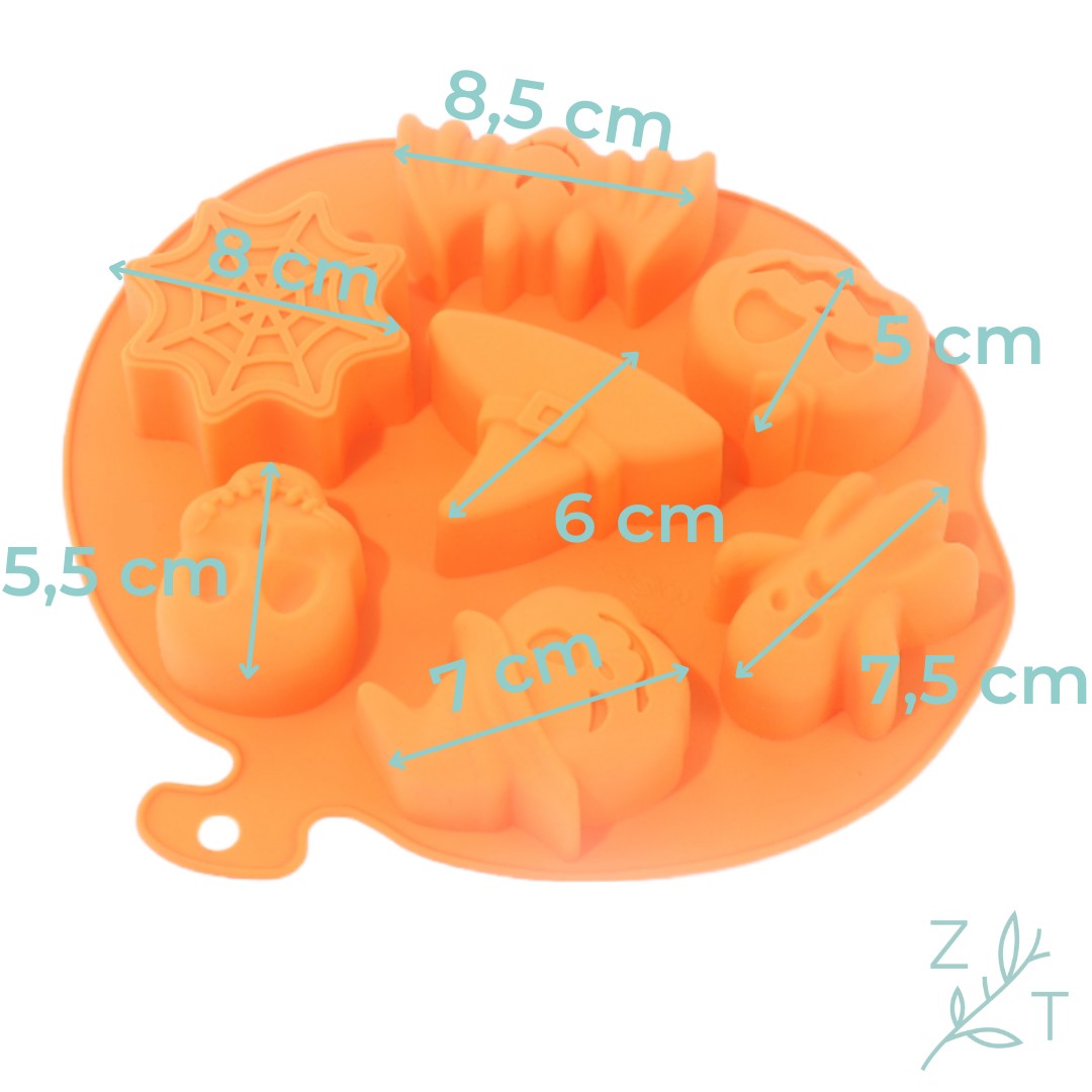 Halloween cakevorm cake vorm bakvorm pompoen pumpkin oranje heks spook vleermuis ZijTak