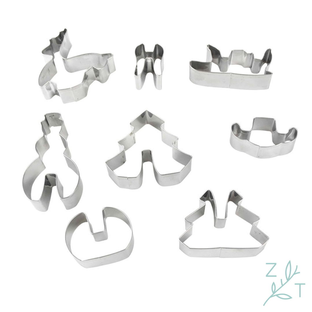 Kerst uitsteekvorm 3D kerstboom rendier slee sneeuwman cookie cutter Christmas
