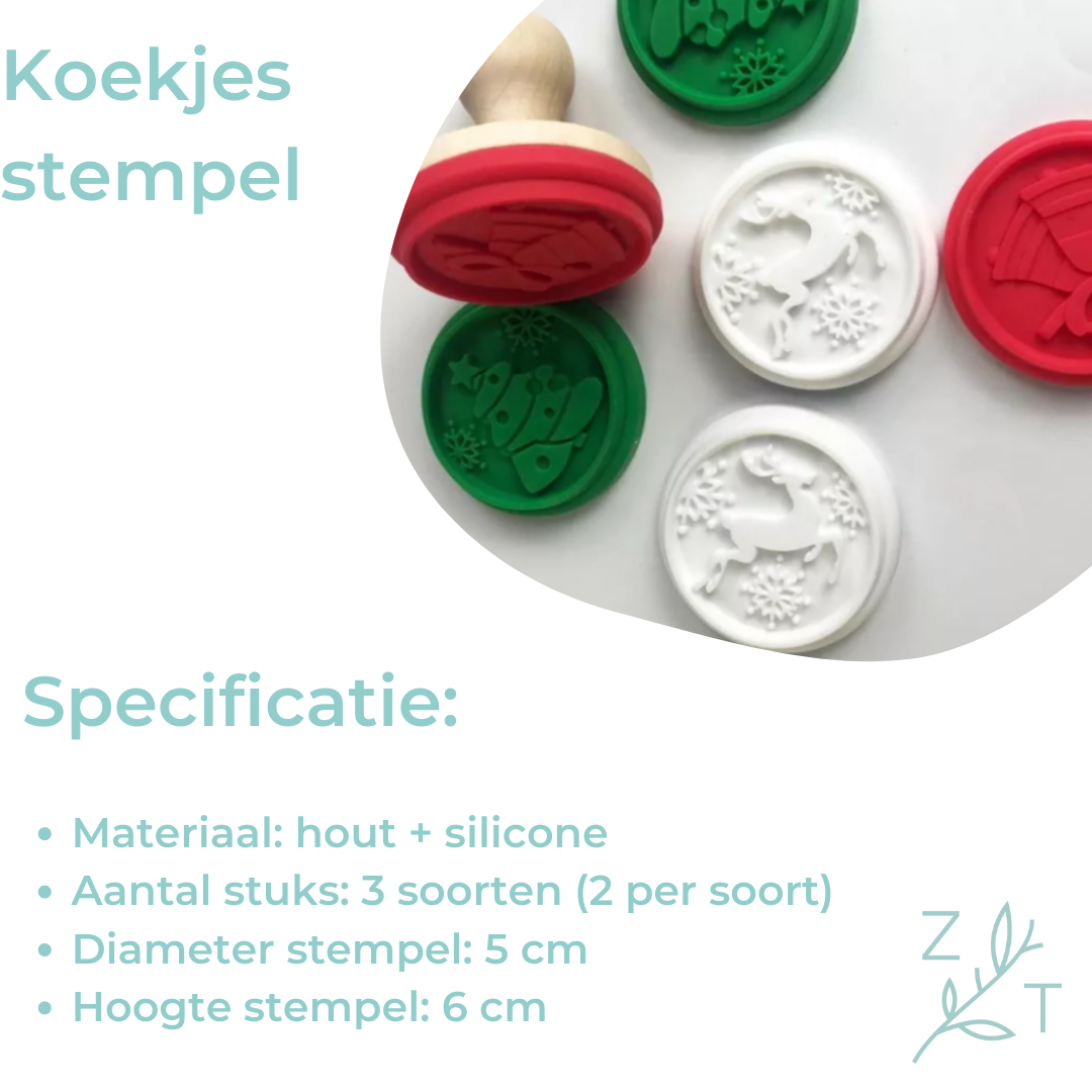 Kerststempel Stempel koekjes kerstboom rendier klokken Kerst christmas ZijTak