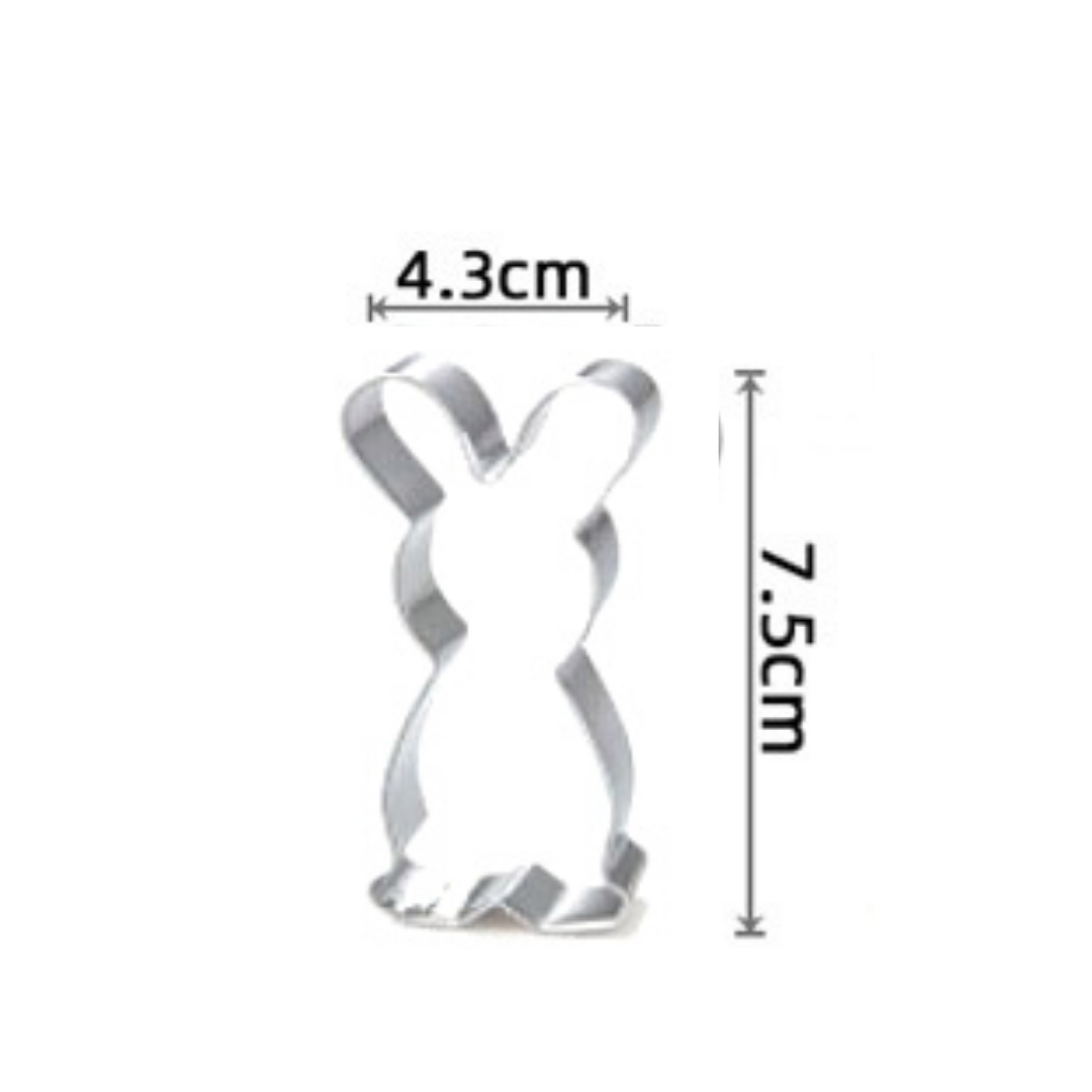 Paashaas uitsteekvorm pasen cookie cutter RVS