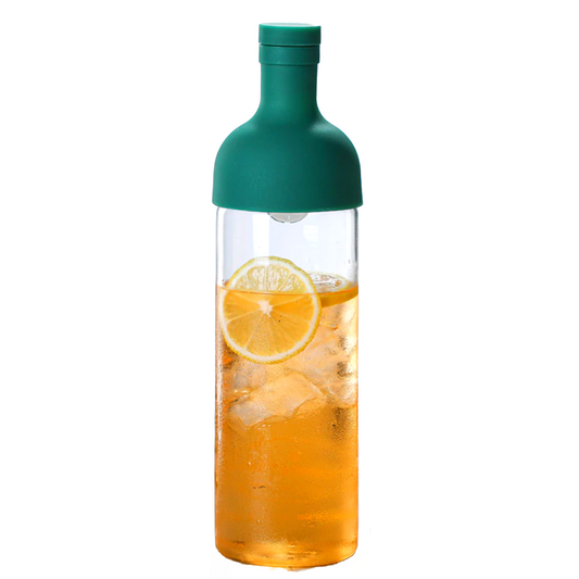 Theefles ice tea coldbrew filter fles losse thee infusie maken tea groen bottle