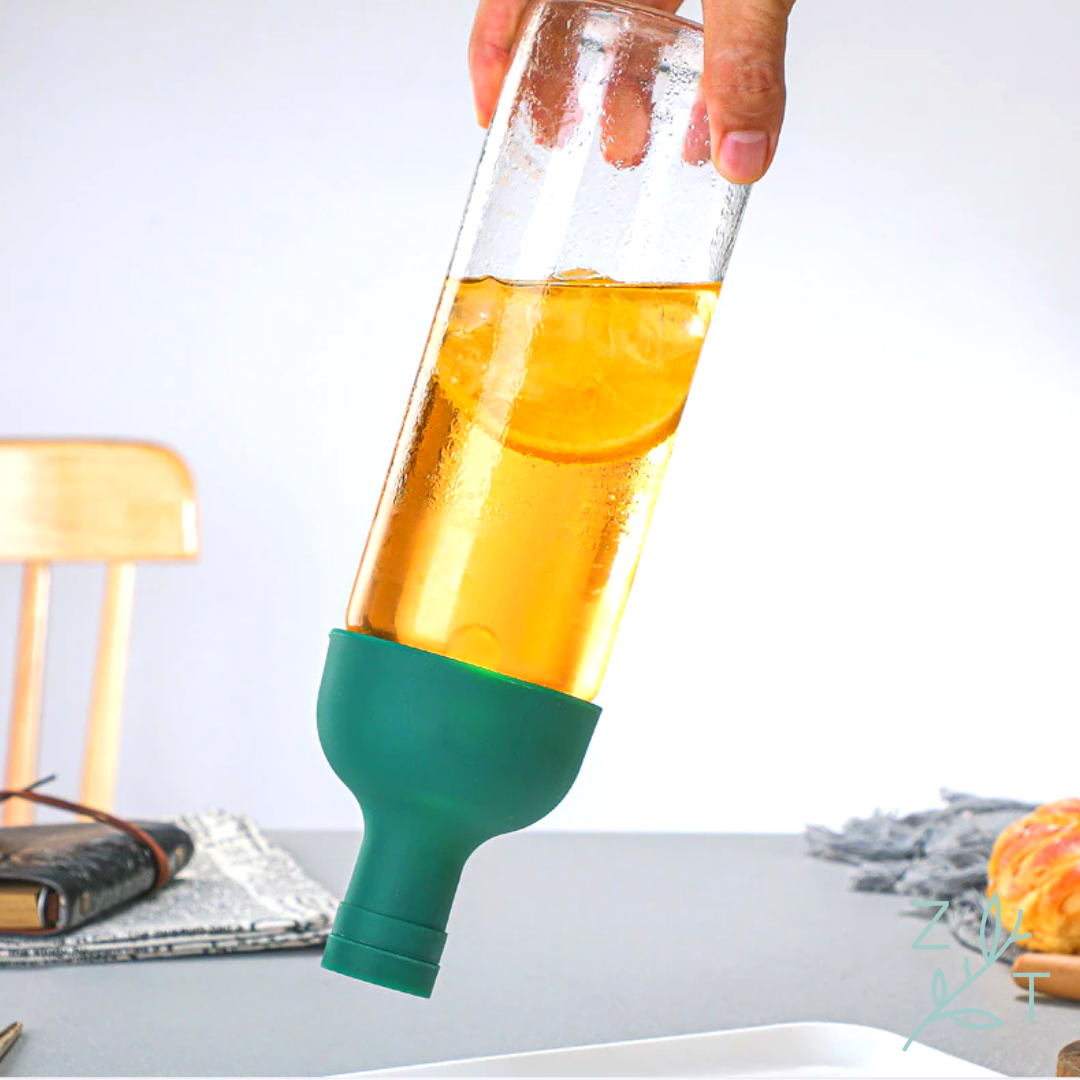 Theefles ice tea coldbrew filter fles losse thee infusie maken tea groen bottle