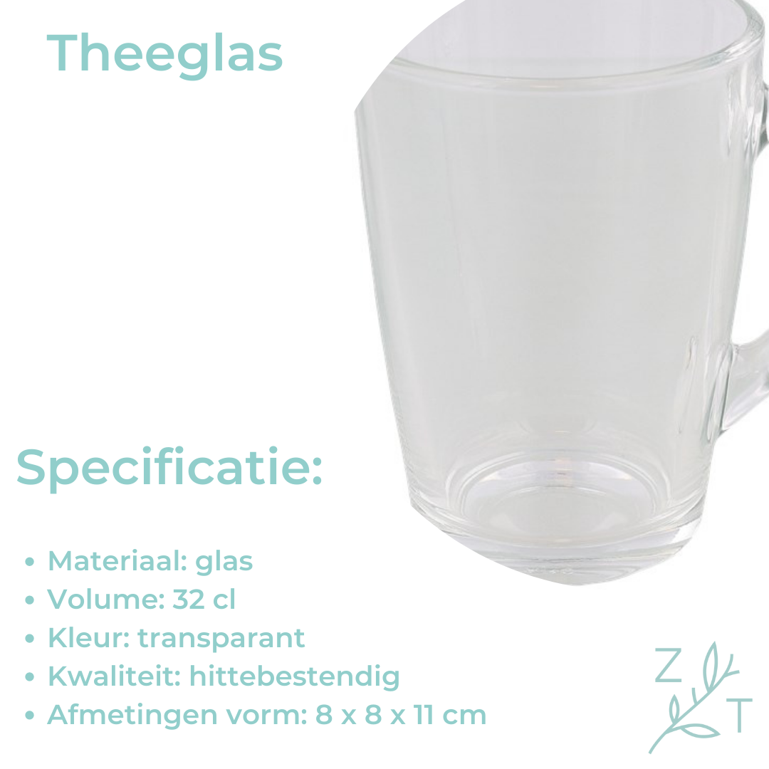 Theeglas theetas tas glas losse thee
