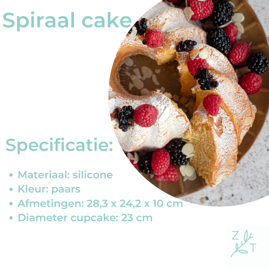 Tulbandvorm spiraalvorm bakvorm bakken paars