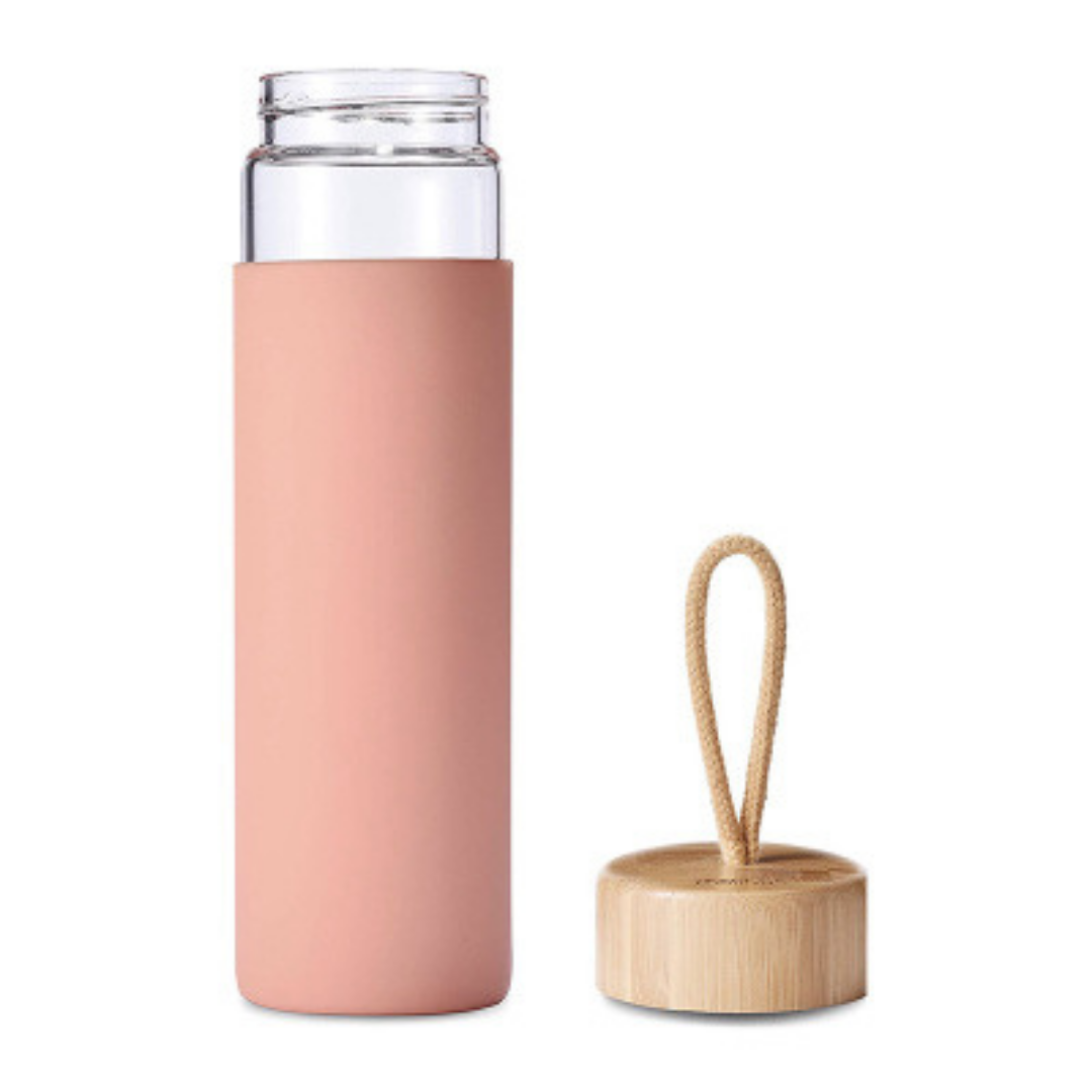 Waterfles drinkfles sleeve 450 ml roze