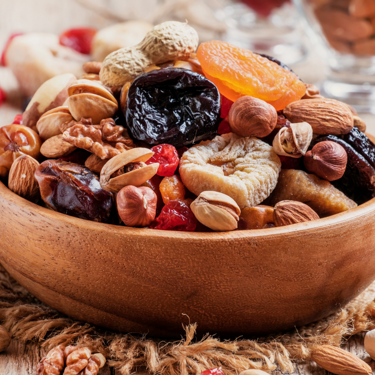 Snacks gedroogd fruit powerfood