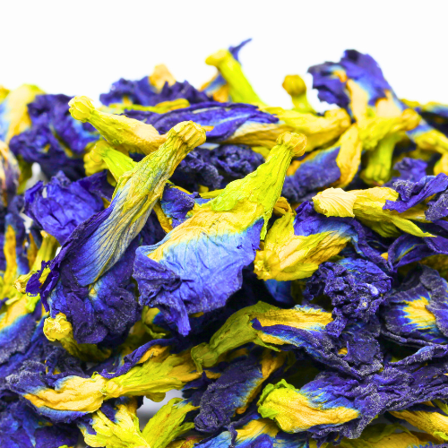 Blauwe vlindererwt kittelbloem