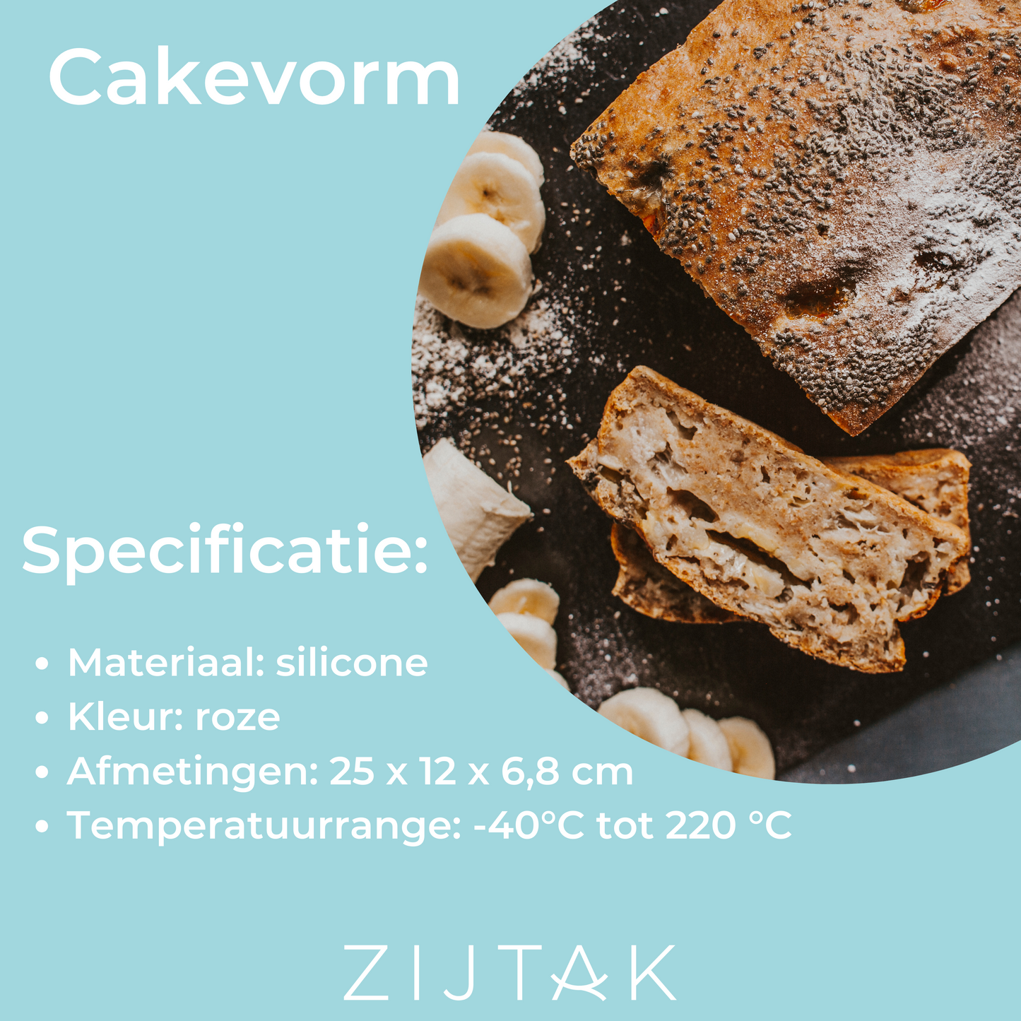 Cake bakvorm ZijTak Gratis verzending roze silicone