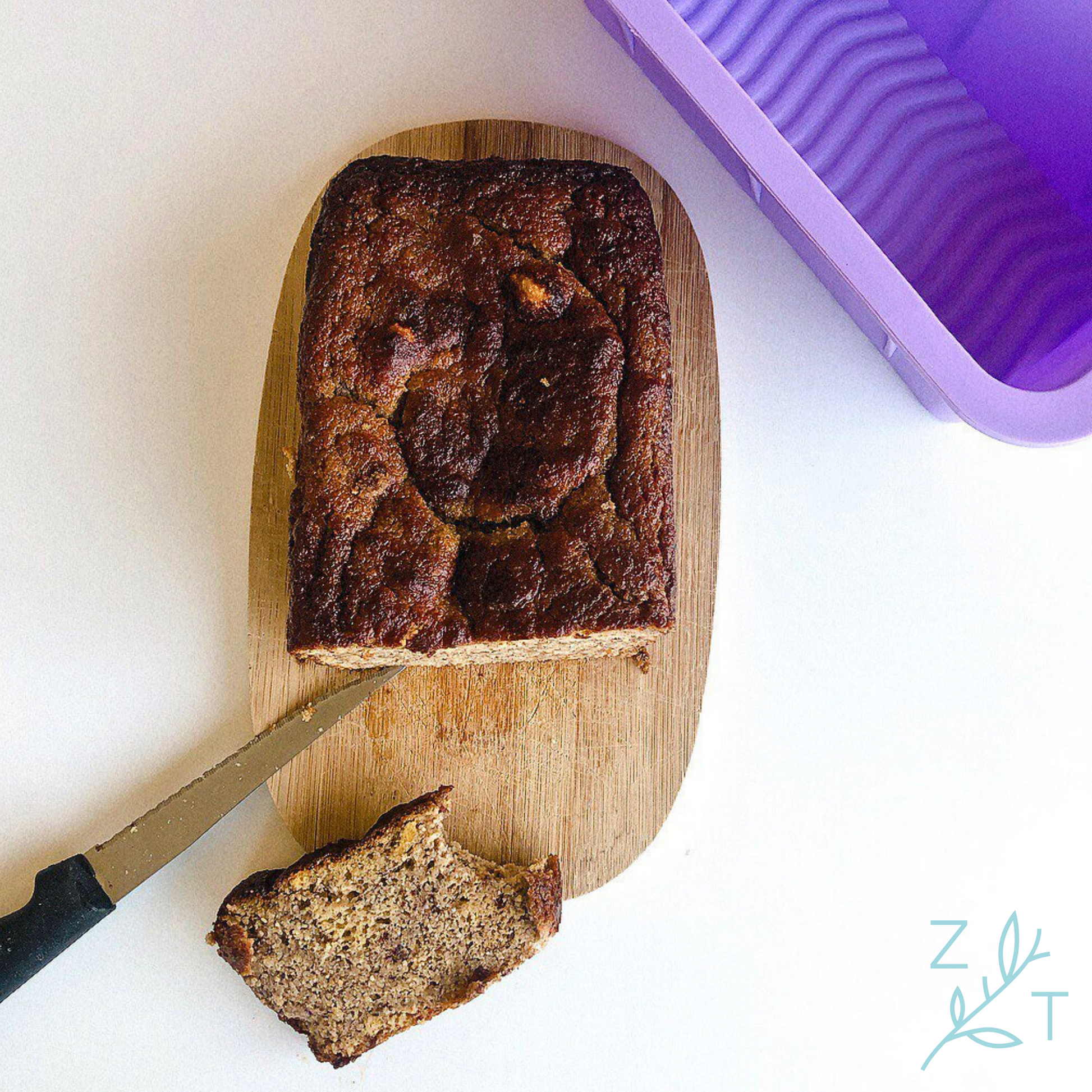Cake bakvorm paars silicone.