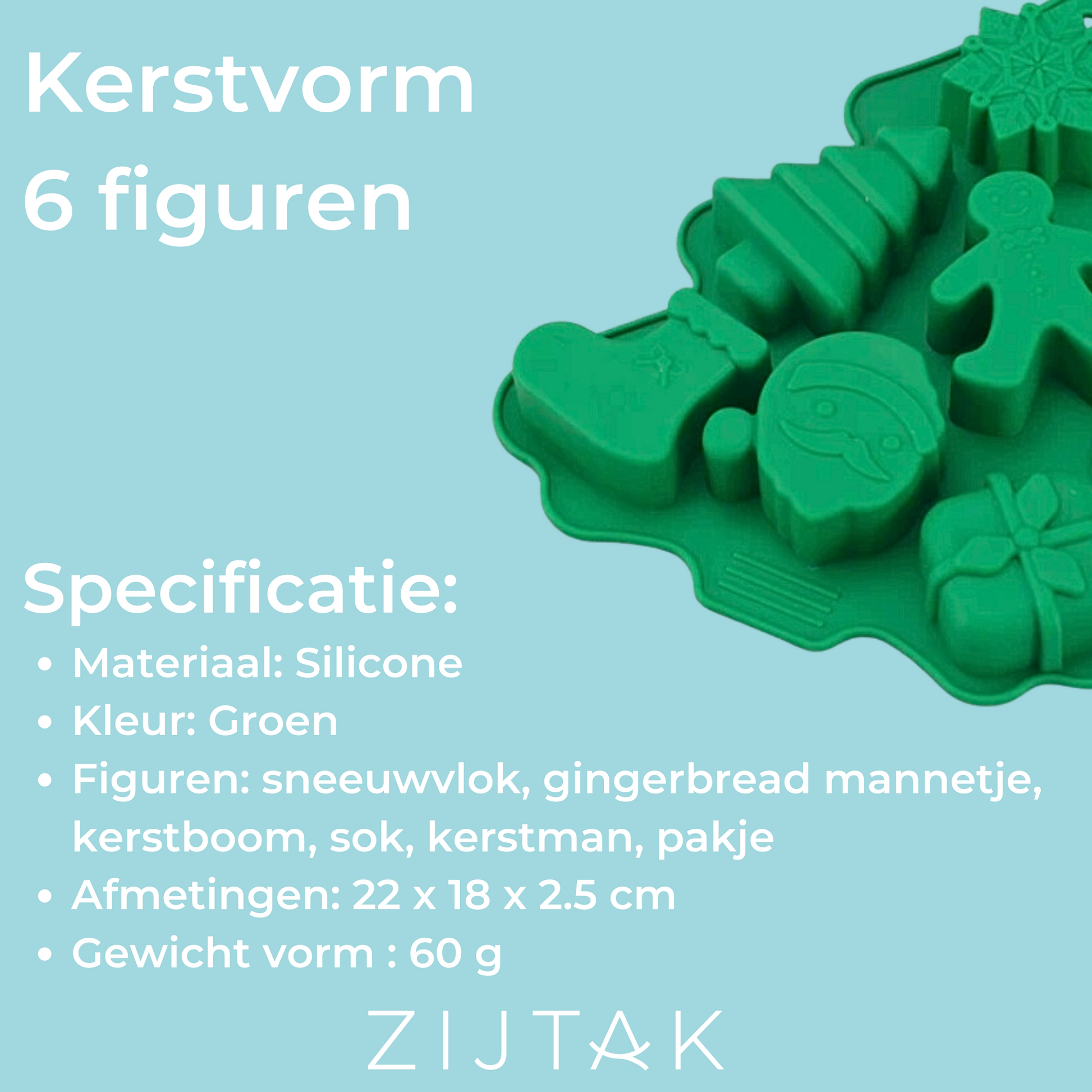 Kerst bakvorm silicon bakken kerstboom kerstman gingerbread cake gebak gratis verzending Kortrijk.