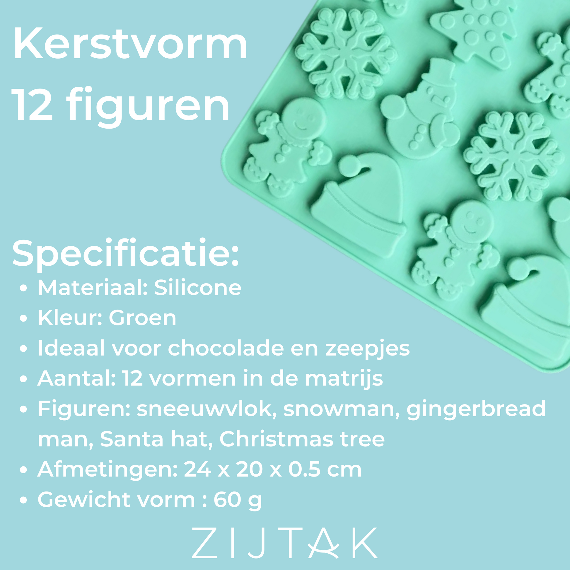 Kerst chocoladevorm silicone