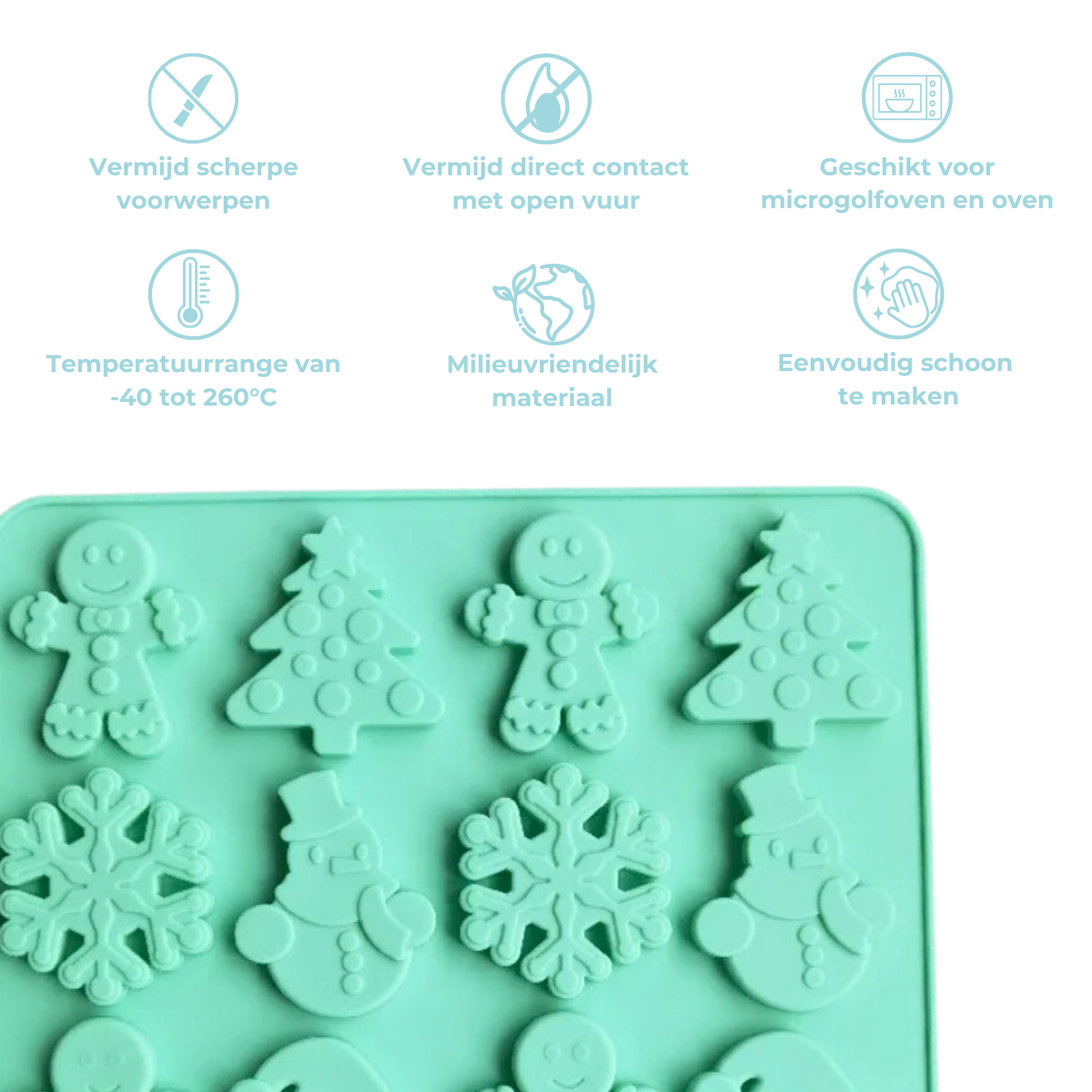 Kerst chocoladevorm silicone chocolade