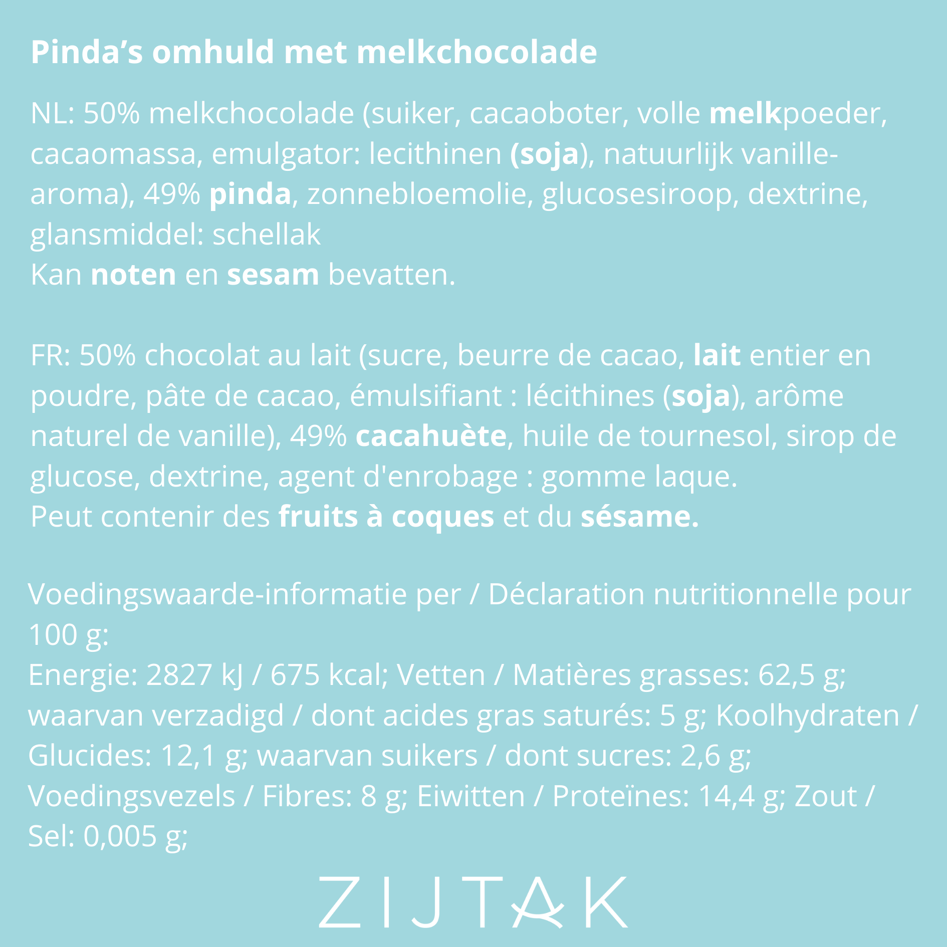 Melkchocolade pinda's chocolade notenmix noten gratis verzending