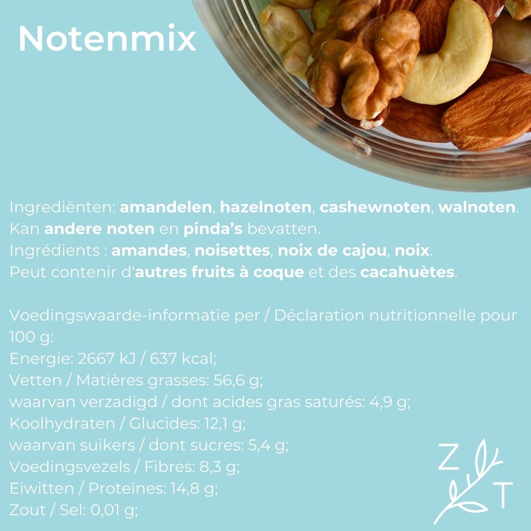 notenmix amandelen walnoten cashewnoten hazelnoten