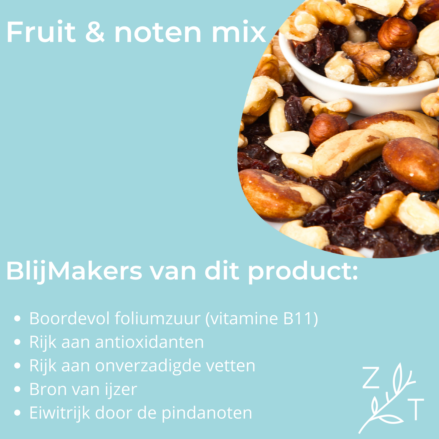 Notenmix studentenhaver kopen rozijnen fruit noten amandelen cashewnoten walnoten gratis verzending Kortrijk Antwerpen België