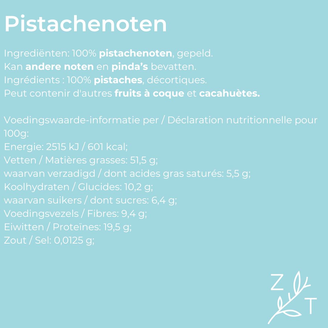 pistachenoten kopen kortrijk rauw gepeld