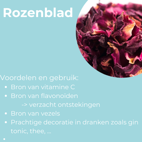 Rozenblaadjes rozenblad rozen infusie losse thee 