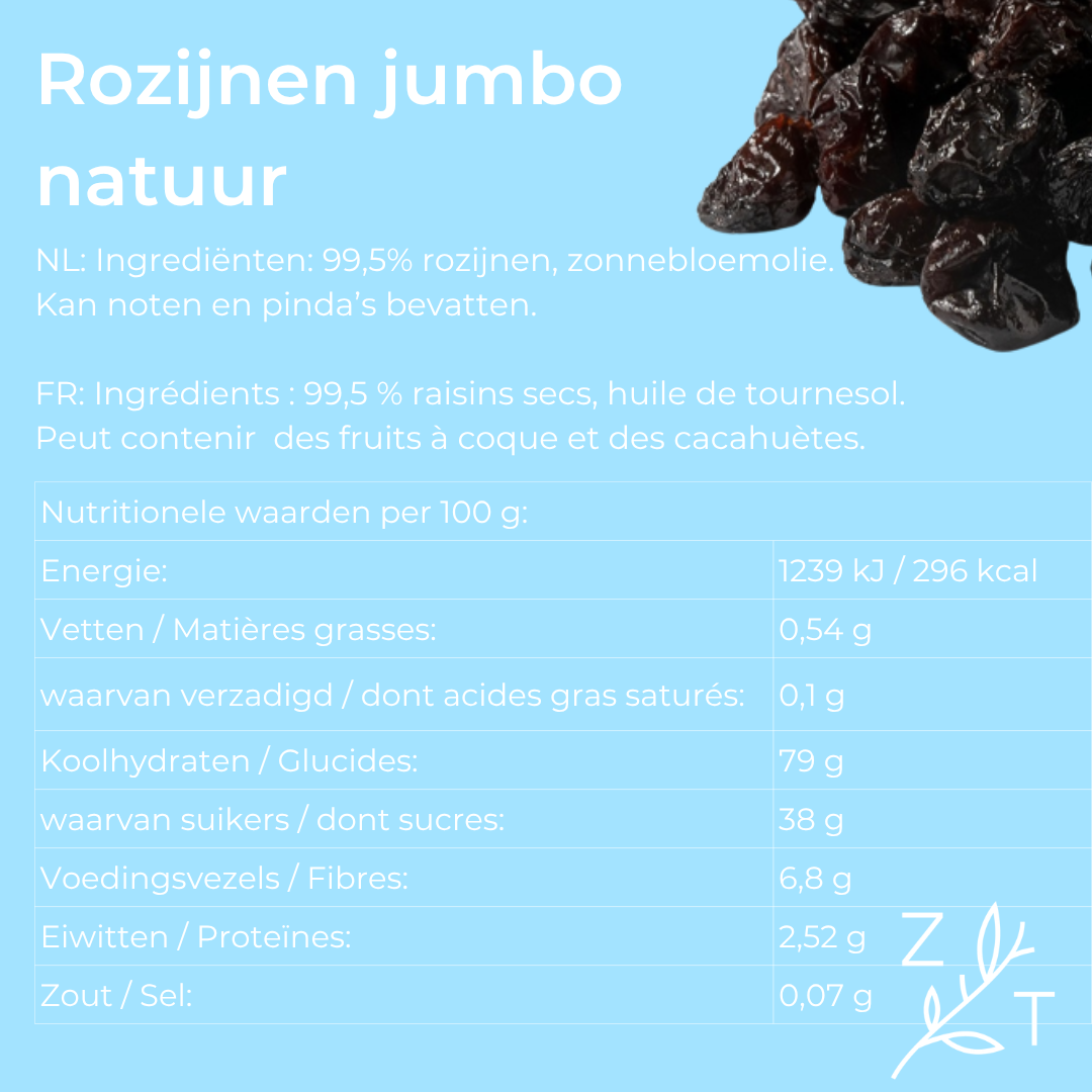 Jumbo Rozijnen – Grote Donkere Rozijnen