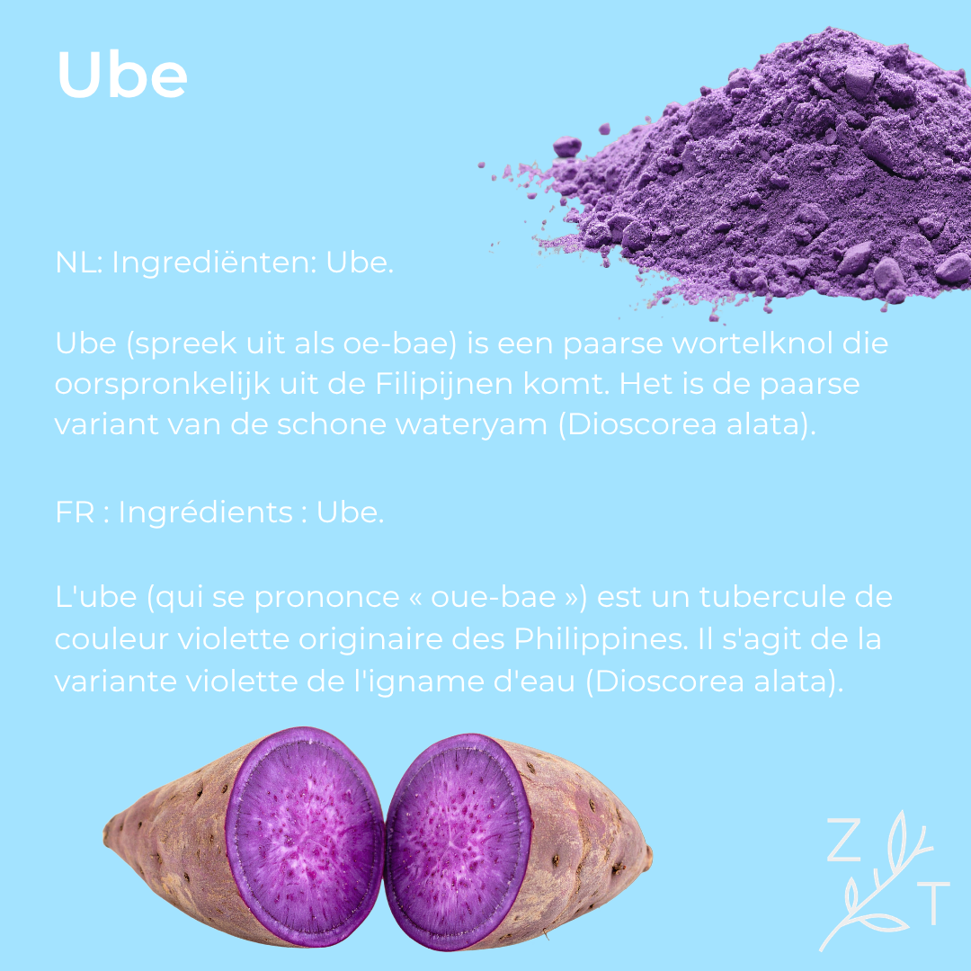 Infographic van Ube poeder