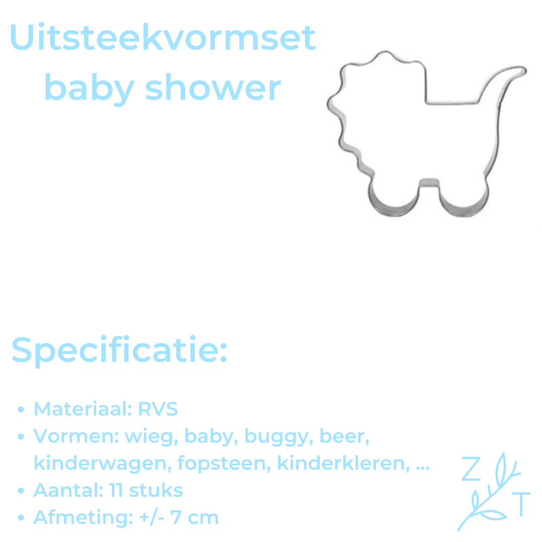 Uitsteekvorm set - baby - 11 stuks