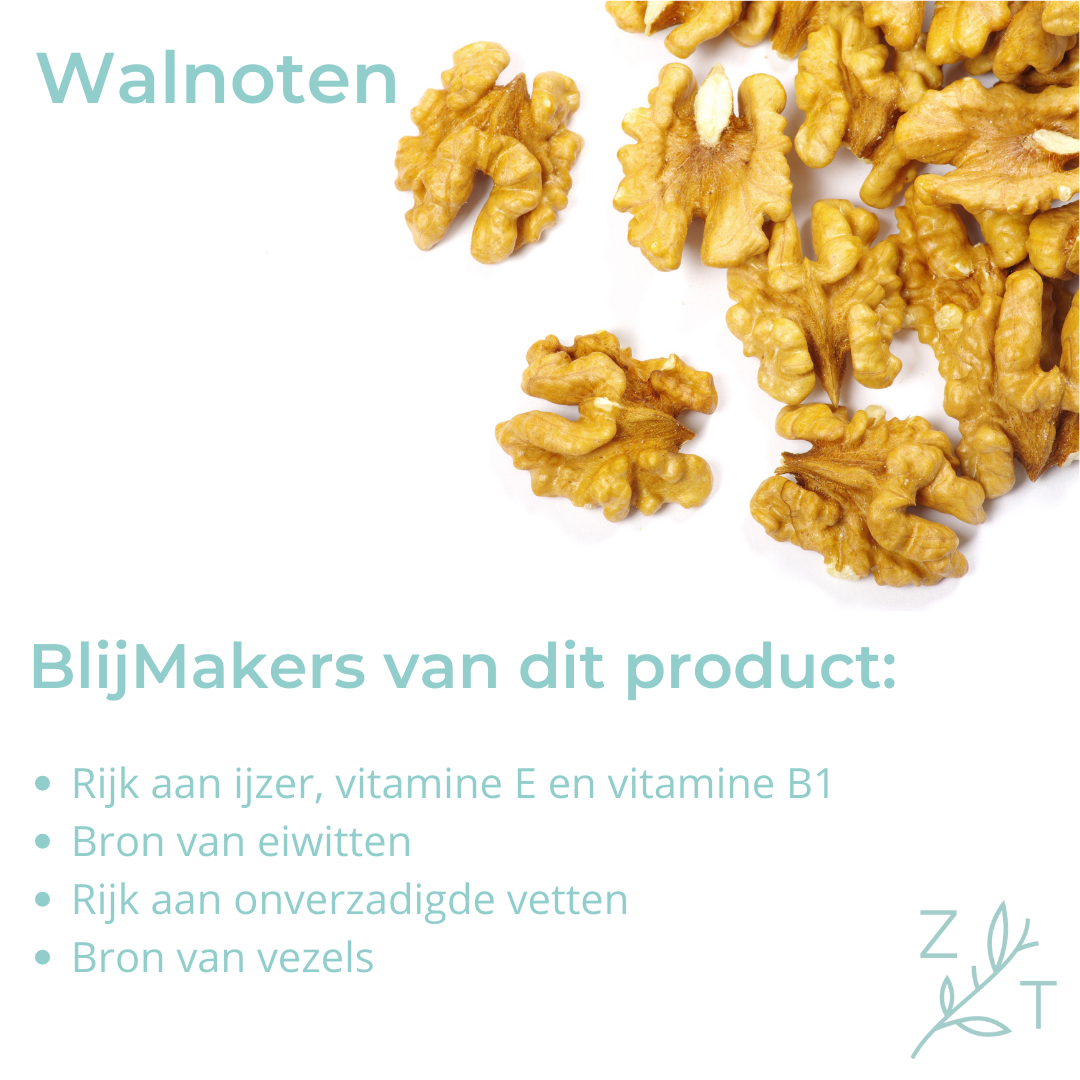 Walnoten noten notenmix puur ongezouten ongebrand raw rauw.