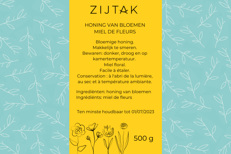 Honing bloemen Miel ZijTak 500g vast