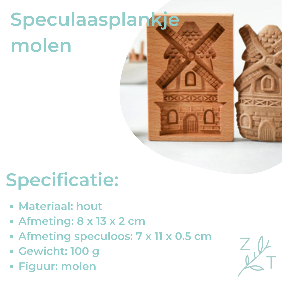 Speculaasplank molen Nederland speculaas speculoos plank vorm hout