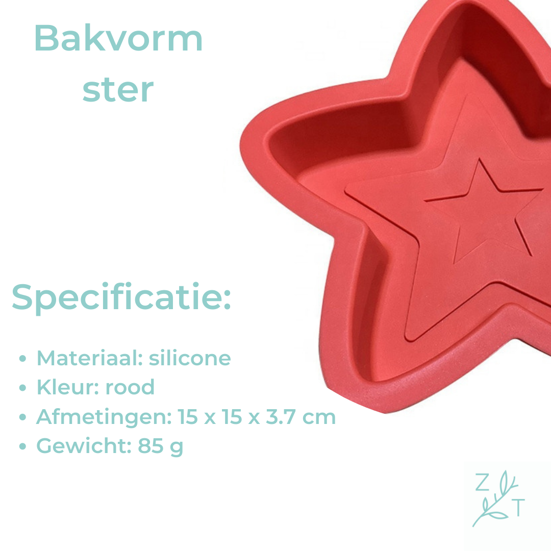 Ster bakvorm kerstster cakevorm
