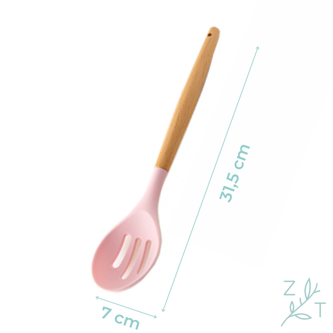 ronde schuimspaan roze